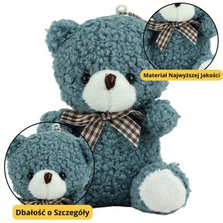 LEAN TOYS Miś Pluszowy Brelok Zawieszka Ozdoba Granatowy 8cm