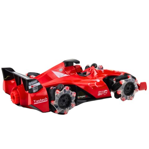 LEAN Toys Auto Sportowe Wyścigówka Zdalnie Sterowana RC Efekt Dymu 2.4G Czerwona