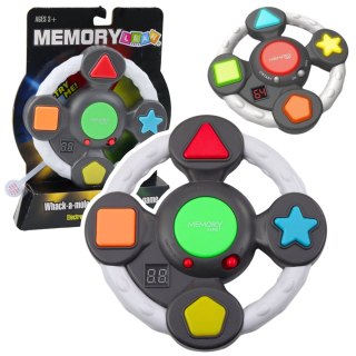 LEAN Toys Elektroniczna Gra Logiczna Memory Kierownica Zręcznościowa Światła Dźwięki