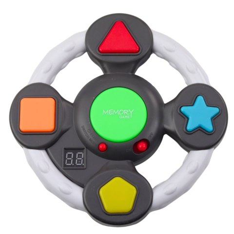 LEAN Toys Elektroniczna Gra Logiczna Memory Kierownica Zręcznościowa Światła Dźwięki