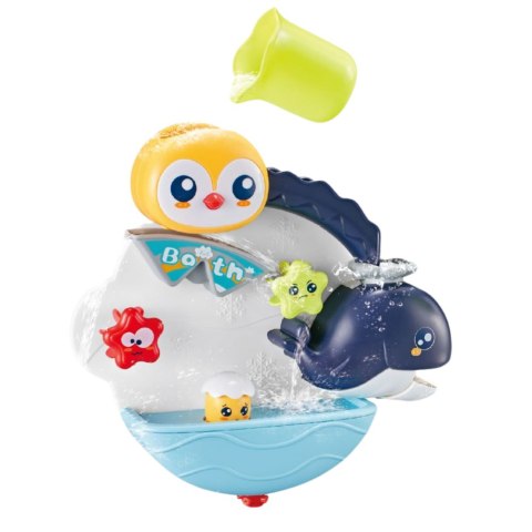LEAN Toys Interaktywna Zabawka Wodna Do Kąpieli Pingwin Wieloryb
