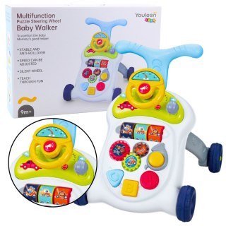 LEAN Toys Interaktywny Chodzik Pchacz Kierownica Światła Dźwięki