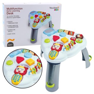 LEAN Toys Interaktywny Stolik Edukacyjny Trójkątny Telefon Światła Dźwięki