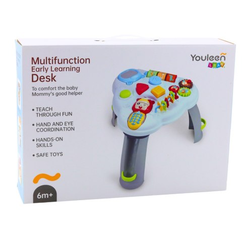LEAN Toys Interaktywny Stolik Edukacyjny Trójkątny Telefon Światła Dźwięki