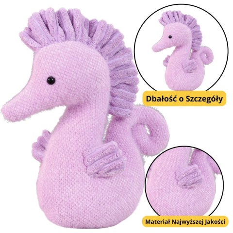 LEAN Toys Maskotka Pluszowa Przytulanka Konik Wodny Fioletowy 25cm