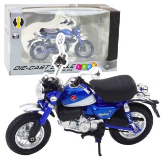 LEAN Toys Motocykl Retro Klasyczny Metalowy Światła Niebieski 1:12