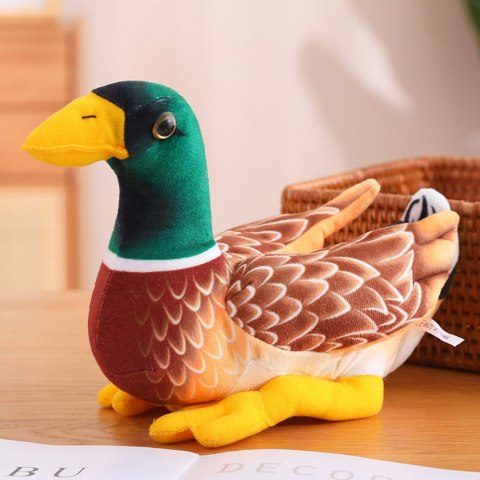 LEAN Toys Pluszowa Maskotka Przytulanka Kaczka Brązowo Zielona 28cm