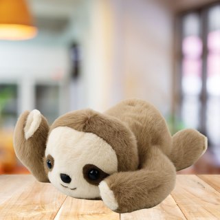 LEAN Toys Pluszowa Maskotka Przytulanka Leżący Leniwiec Beżowy 30cm