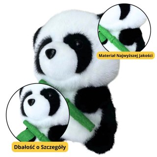 LEAN Toys Pluszowa Maskotka Przytulanka Panda Z Bambusem 18cm