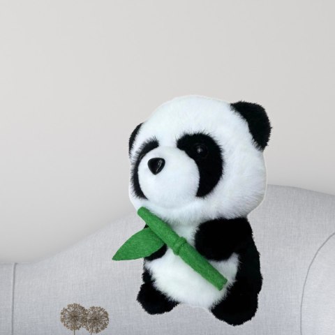 LEAN Toys Pluszowa Maskotka Przytulanka Panda Z Bambusem 18cm