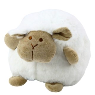 LEAN Toys Pluszowa Owieczka Usypiająca Przytulanka Światło Dźwięk Biała