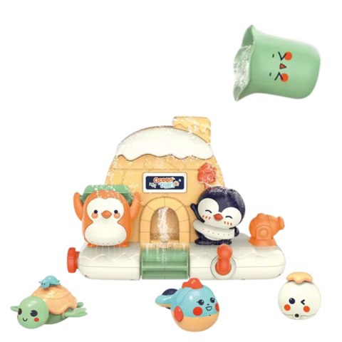 LEAN Toys Zestaw Zabawka Do Kąpieli Dla Malucha Interaktywny Zwierzęta Morskie