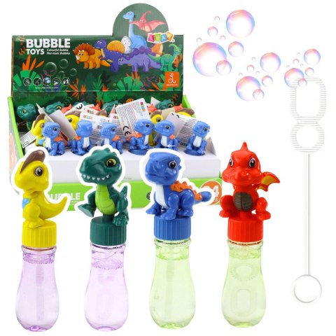 LEAN TOYS Bańki Mydlane Dinozaur Ruchoma Figurka Kolorowy 14cm Mix