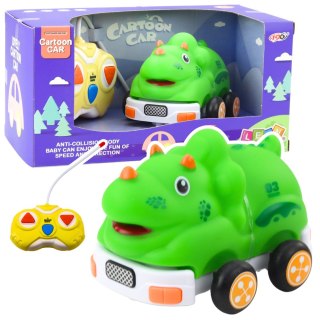 LEAN Toys Autko Zdalnie Sterowne RC Dla Malucha Dinozaur Zielony