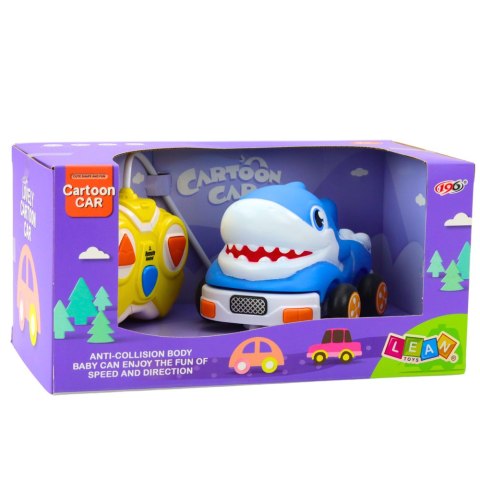 LEAN Toys Autko Zdalnie Sterowne RC Dla Malucha Rekin Niebieski