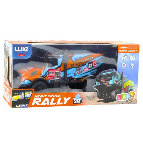LEAN Toys Auto Ciężarowe Zdalnie Sterowane RC Podświetlana Karoseria Pomarańczowy