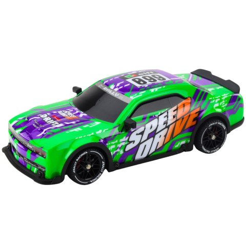 LEAN Toys Auto Sportowe Zdalnie Sterowane RC Podświetlana Karoseria Drift Zielone