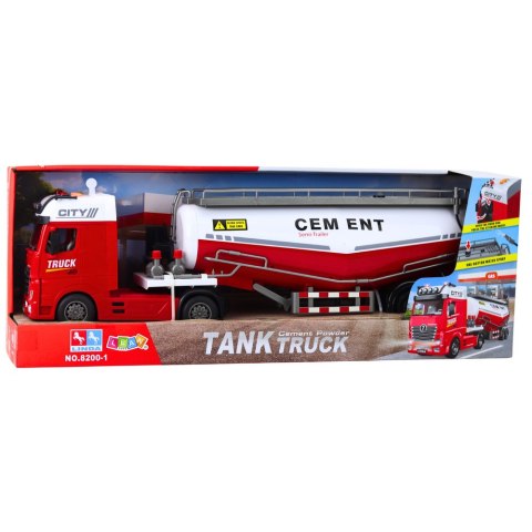 LEAN Toys Ciężarówka Cysterna Z Cementem Funkcja Lania Wody Światła Dźwięki