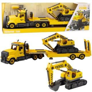 LEAN Toys Ciężarówka Laweta Do Skręcania DIY Koparka Gąsienicowa Światła Dźwięki