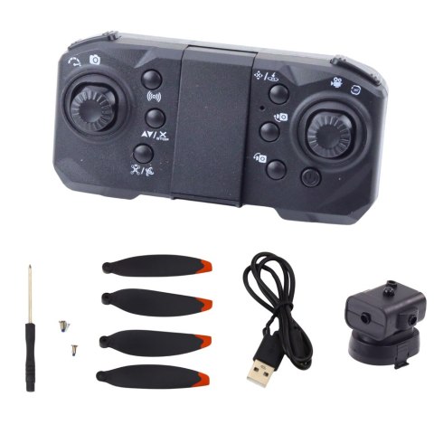 LEAN Toys Dron D6 PRO Kamera Światła LED Aplikacja Jasnoszary