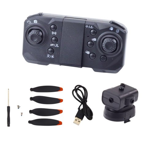 LEAN Toys Dron D6 PRO Podwójna Kamera HD Światła LED Pomarańczowy