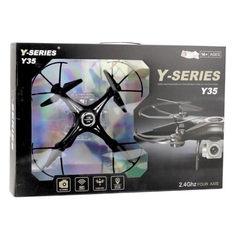 LEAN Toys Dron Y-35 Zdalnie Sterowany Lekki Żyroskop Obrót 360° Czarny