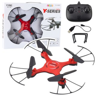 LEAN Toys Dron Y20 UFO Zdalnie Sterowany Światła Obrót 360° Czerwony