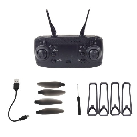 LEAN Toys Dron Y329 Kamera HD WIFI Światła LED Aplikacja Czarny Karbonowy