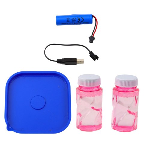 LEAN Toys Duży Pistolet Elektryczny Na Bańki Mydlane 64 Otwory Niebieski