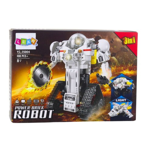LEAN Toys Klocki Konstrukcyjne Robot Kosmiczny Łazik Samolot RC 3w1 408 el.
