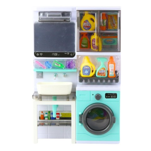 LEAN Toys Łazienka Zabawkowa Umywalka Szafka Akcesoria Światła Dźwięki