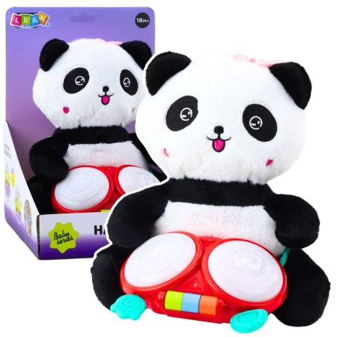 LEAN Toys Pluszowa Panda Z Bębenkami Maskotka Przytulanka Światła Dźwięki