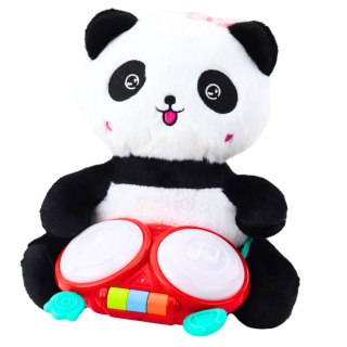 LEAN Toys Pluszowa Panda Z Bębenkami Maskotka Przytulanka Światła Dźwięki