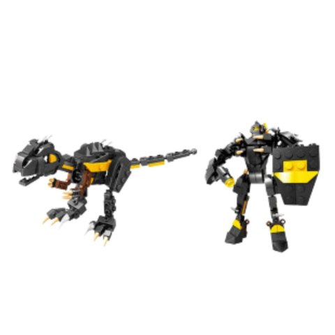 LEAN Klocki Konstrukcyjne Dinozaur Robot 2w1 57-70 el. Mix