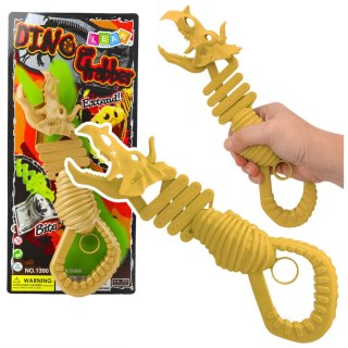LEAN TOYS Gryzący Szkielet Dinozaur Chwytak Pistolet Brązowy