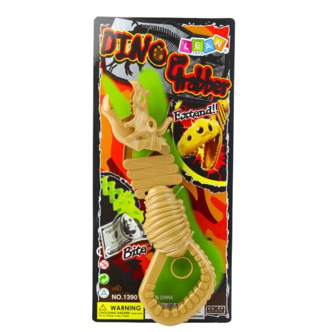 LEAN TOYS Gryzący Szkielet Dinozaur Chwytak Pistolet Brązowy