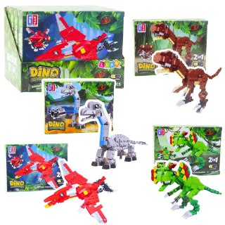 LEAN TOYS Klocki Konstrukcyjne Zestaw Dinozaur Robot 2w1 145-161 el. Mix