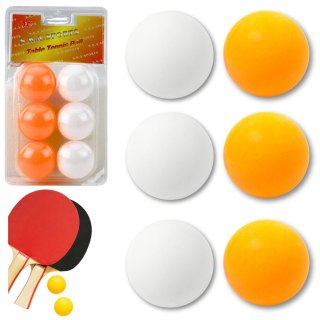 LEAN TOYS Piłeczki Do Ping Ponga Sport Biały Pomarańczowy 6szt