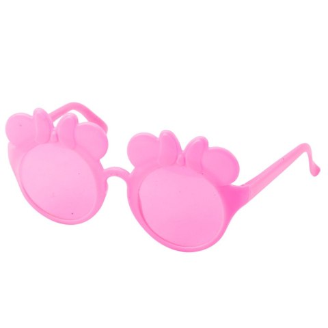 LEAN TOYS Zestaw Piękności Opaska Do Włosów Z Kokardą Okulary Gumki Różowe