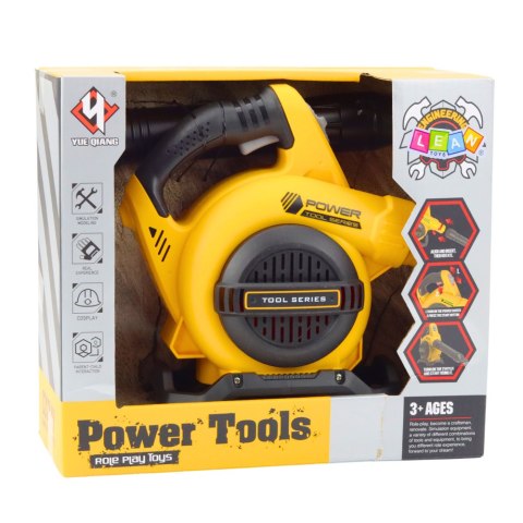 LEAN Toys Dmuchawa Ogrodowa Do Liści Na Baterie Dźwięki Żółta