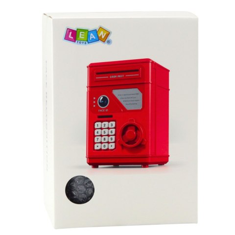 LEAN Toys Elektroniczny Sejf Bankomat Skarbonka Na PIN Dla Dzieci Różowy