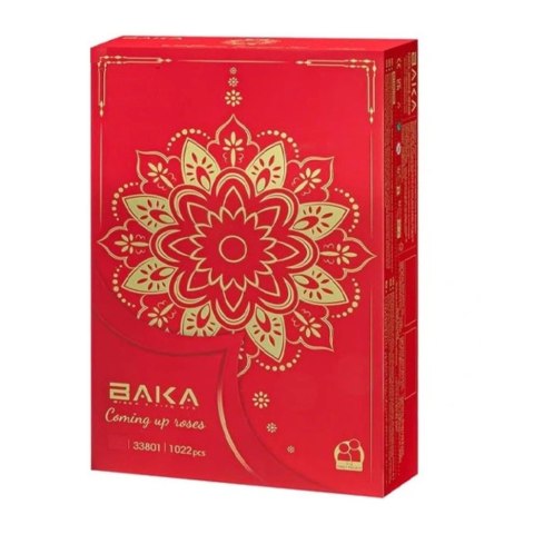 LEAN Toys Klocki Konstrukcyjne Bukiet Róże w Wazonie Białe Czerwone 1022 el.