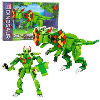 LEAN Toys Klocki Konstrukcyjne Dinozaur Dilophosaurus Zielony 269 el.