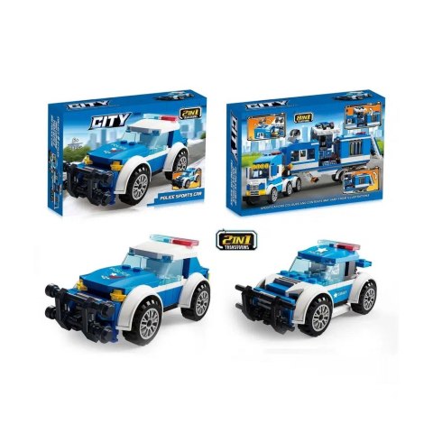 LEAN Toys Klocki Konstrukcyjne Policja Helikopter Pojazdy Budynki 98-118 el. Mix