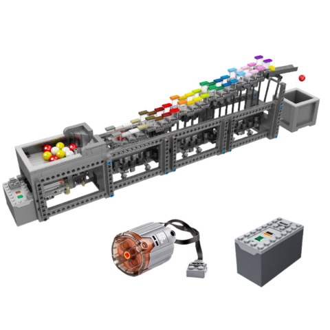 LEAN Toys Klocki Konstrukcyjne Tor Na Kulki Z Silnikiem Elektrycznym 1038 el.