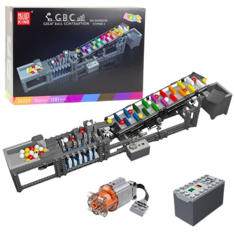 LEAN Toys Klocki Konstrukcyjne Tor Na Kulki Z Silnikiem Elektrycznym 1281 el.