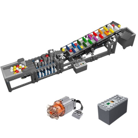LEAN Toys Klocki Konstrukcyjne Tor Na Kulki Z Silnikiem Elektrycznym 1281 el.