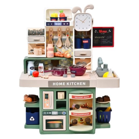 LEAN Toys Kuchnia Dziecięca Dla Dzieci Para Wodna Światła Dźwięki Akcesoria 33 el.