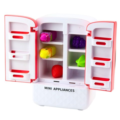 LEAN Toys Lodówka Zabawkowa Dla Dzieci Owoce Soki Światła Dźwięki Różowa