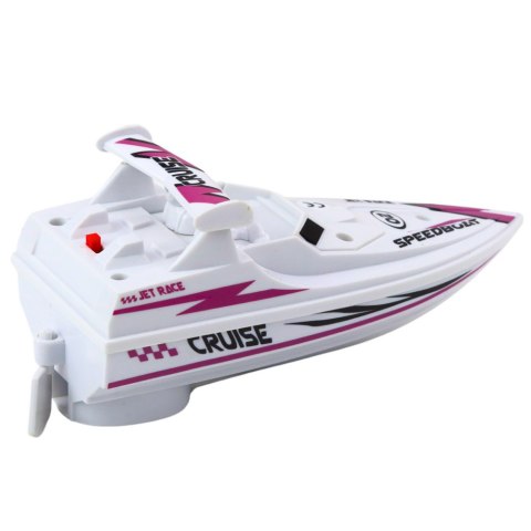 LEAN Toys Łódź Motorówka Na Baterie Biała Pływająca Wodna